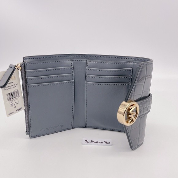 Michael Kors Carmen Md Envelope Flap Billfold Wallet Logo Closure NWT Org $258 - Picture 4 of 8